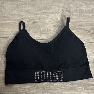 Juicy Couture Black Rhinestone Bralette Medium